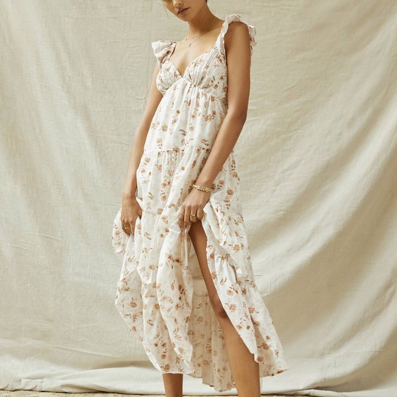 Anthropologie Rosie Ruffled Midi Dress - Picture 1 of 5